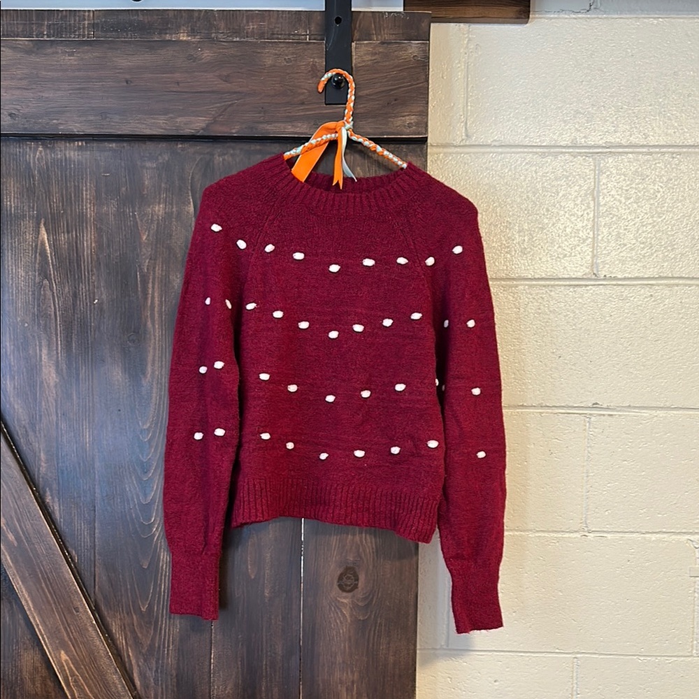 Cake Maroon Sweater with Cream Accents